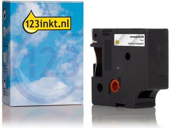 Dymo - 622290 - Tape - Zwart op Transparant - Permanent Polyester