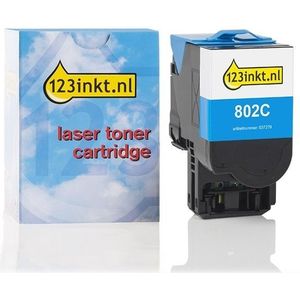 Lexmark 802C (80C20C0) toner cyaan lage capaciteit (123inkt huismerk)