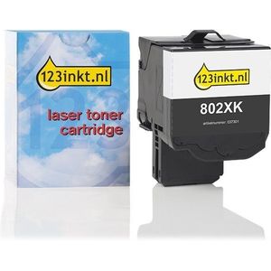 Lexmark 802XK (80C2XK0) toner zwart extra hoge capaciteit (123inkt huismerk)