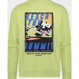 Poederbaas - Arty Sweater - Matcha Green - 85% Katoen 15% Polyester