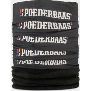 Nekwarmer Poederbaas Sport Performance Black Logo Print