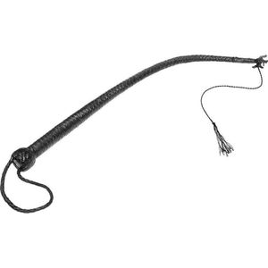 Lederen Single Tail Zweep  – 60 cm – Zwart