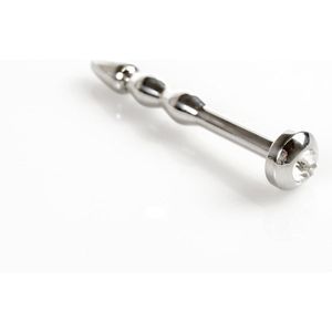 RVS Penis Plug met Juweel - Clear