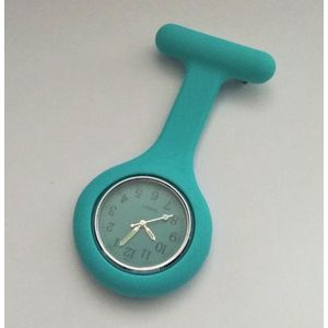 Treasure Trove® Siliconen Verpleegstershorloge Blauw - Zusterhorloge - Horloge Verpleegster Dames - Heren - Siliconen