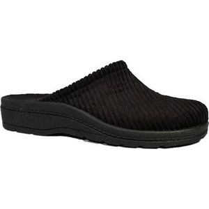 Blenzo - Ribcord Pantoffel - Zwart - Dichte Hiel