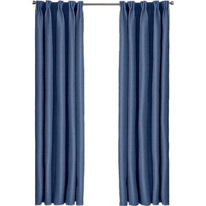 Larson Geweven Blackout Gordijn - Donkerblauw - 150x250 cm - Kant en Klaar