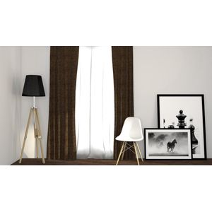 Larson - Luxe Geweven Blackout Gordijn - Chocolade Bruin - 150 x 250 cm - Verduisterend