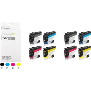 Improducts® Inkt cartridges - Alternatief Brother LC-424XL LC 424 bk/c/m/y 2x multipack inktcartridges o.a. DCP-J1200W lc-424val