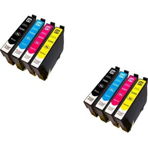 IPEXNL geschikt voor Epson 2x Multipack inktcartridges (8 cartridges) Expression Home XP235, XP245, XP247, XP255, XP332, XP342, XP432, XP442, XP445, XP452 29XL T2991 T2992 T2993 T2994