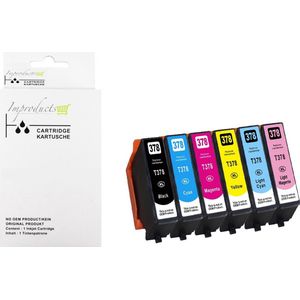 Improducts® Set 6x huismerk inkt cartridge voor Epson T3791-3796 voor Epson Expression Photo XP-8500 XP-8505 XP-8600 Set 6 stuks