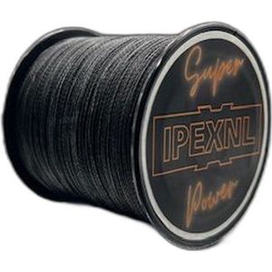 IPEXNL Super power 2 PE gevlochten super vislijn zwart - 36.3kg - 0.50 mm van 300 meter type 8