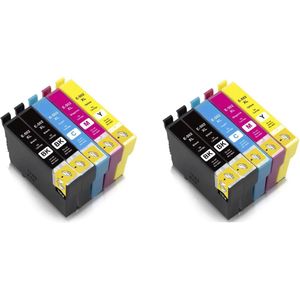IPEXNL geschikt voor Epson inktcartridges voor Epson 502XL, 502 XL, 502 box 10x van (4x zwart en 2x kleuren) geschikt voor o.a. printers Epson Expression Home XP-5100 , XP-5105, Epson WorkForce WF-2860 DWF , WF-2865 DWF