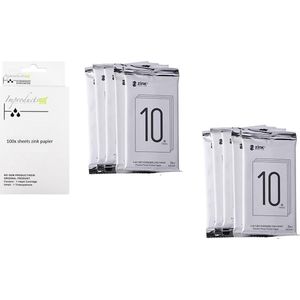 Improducts® Zelfklevend ZINK fotopapier - 100x vel / stuks 2x3 inch (7.6 x 5cm) zink papier