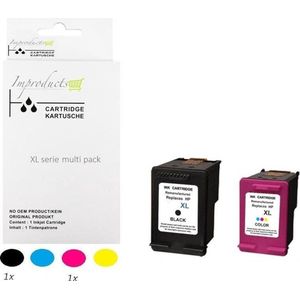 Improducts® Inkt cartridges - Alternatief Hp 303XL Zwart T6N04AE & Kleur T6N03AE SET