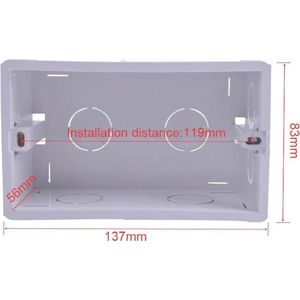 Improducts® inbouw doos recht voor dubbel stopcontact of touch lichtschakelaar