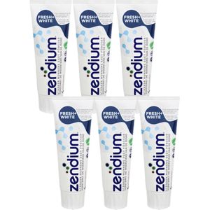 Zendium Fresh + Whitener Tandpasta 6 stuks - Voordeelverpakking