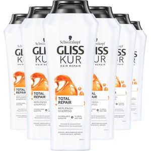 Gliss-Kur Shampoo – Total Repair 6 stuks Voordeelverpakking