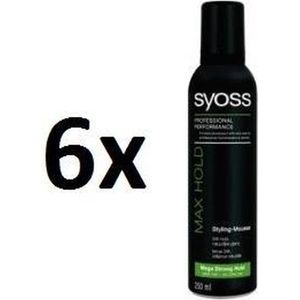 Aanbieding: 6x Syoss Max Hold mousse (250 ml)
