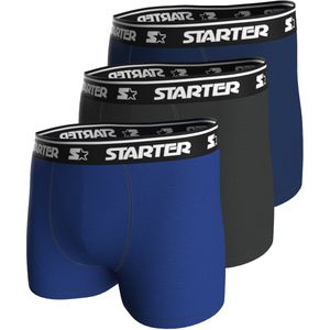 STARTER Boxers - 3-pack - Blauw/Antraciet/Navy - Maat S