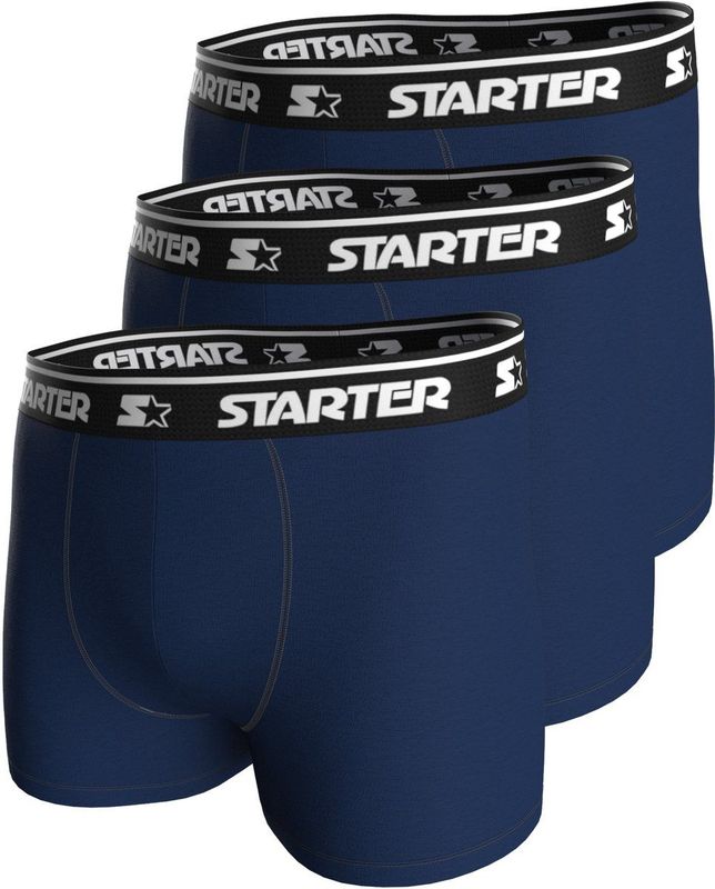 STARTER - 3‑Pack Boxershorts - Navy - 95% Katoen