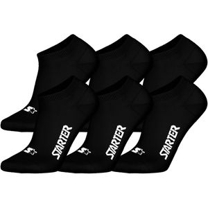 STARTER - Sneaker Sokken - Unisex - Zwart - 69% Katoen - 6-Pack