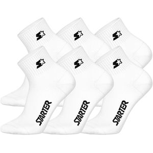 STARTER - Quarter Sokken - Unisex - Zwart - 63% Katoen - 6-Pack