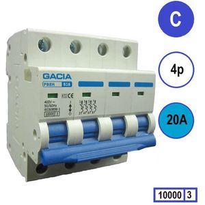 Enzo Gacia Installatieautomaat 20A. C kar 4p GACIA - 4517823