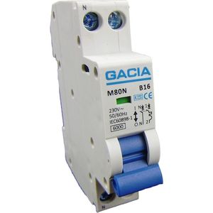 Gacia - M80N Installatieautomaat - 16A B - KAR 2P