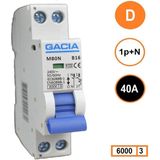 Gacia installatieautomaat 1P+N D40 6KA - M80N-D40