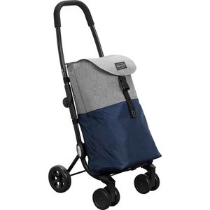 Ceruzo - Go Four Boodschappentrolley - 43.5 liter - Blauw / Grijs - by Playmarket