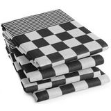 DDDDD - Theedoek - Zwart - Katoen - 6 Stuks