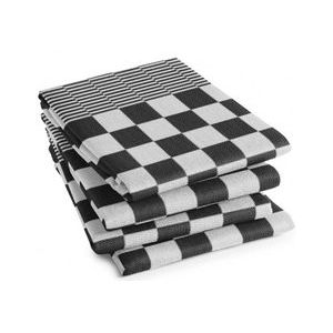 Geschirrtücher DDDDD Barbeq Schwarz Silber (6-teiliges Set)