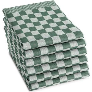 DDDDD Barbeque - Theedoeken Set van 6 - 65x65cm - Groen