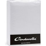 Cinderella Molton topper hoeslaken enkele split tot 15 matrashoogte Wit