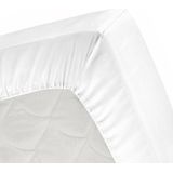 Cinderella Molton Hoeslaken - Split - 50% Katoen 50% Polyester - 200x200/210 cm - Tot 15 cm hoog - Wit