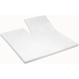 Cinderella Molton Hoeslaken - Split - 50% Katoen 50% Polyester - 200x200/210 cm - Tot 15 cm hoog - Wit