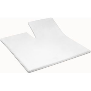 Cinderella Molton Hoeslaken - Split - 50% Katoen 50% Polyester - 200x200/210 cm - Tot 15 cm hoog - Wit