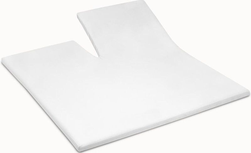 Cinderella Molton Hoeslaken - Split - 50% Katoen 50% Polyester - 200x200/210 cm - Tot 15 cm hoog - Wit