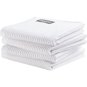 DDDDD 4x Vaatdoek Basic Wit Set van 4 stuks