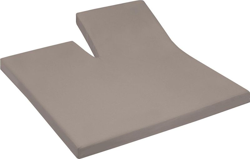 Single Split Topper Spannbettlaken Cinderella Taupe (Baumwolle)-160 x 200 cm