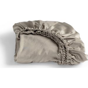 Cinderella - Sundays - Hoeslaken - 2 Persoons - 100% Katoen-Satijn - 180x200 cm - Tot 25 cm matrashoogte - Taupe