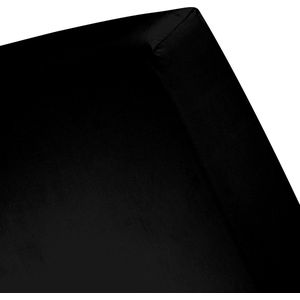 Spannbettlaken Cinderella Black (Satin)-180 x 220 cm