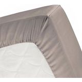 Cinderella - Sundays - Topper Hoeslaken met split - 180x200 cm - Tot 15 cm matrashoogte - 100% Katoen-Satijn - Taupe