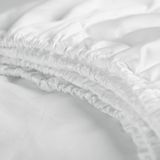 Split Topper Spannbettlaken Cinderella White (Satin)-180 x 210 cm