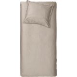 Cinderella Sundays Dekbedovertrek - 1 persoons - Satijn - 140 x 200/220 cm - Taupe + 1 kussensloop 60x70