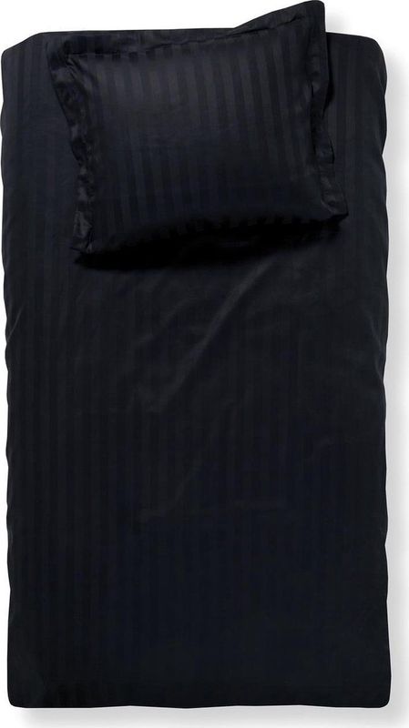 Damai Linea - Dekbedovertrek - 140x200/220 cm - Eenpersoons - Zwart
