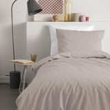 Cinderella Morning Dekbedovertrek 1 Persoons 100% Zacht Flanel Katoen Taupe + 1 kussensloop