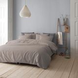 Cinderella Morning Dekbedovertrek 1 Persoons 100% Zacht Flanel Katoen Taupe + 1 kussensloop