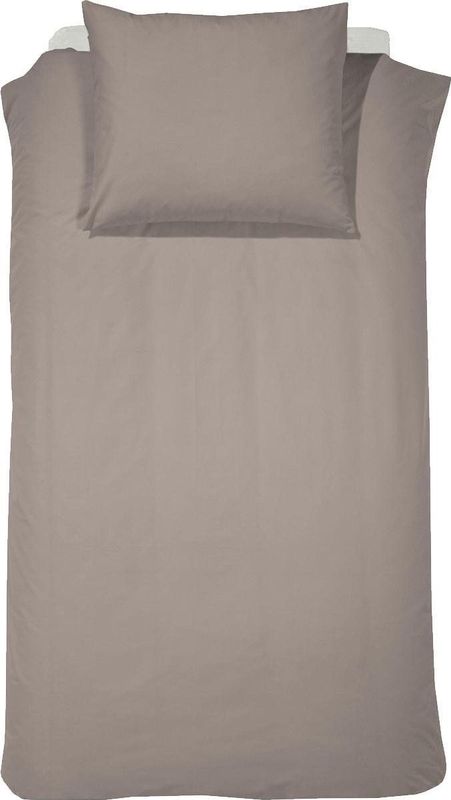 Cinderella Morning Dekbedovertrek 1 Persoons 100% Zacht Flanel Katoen Taupe + 1 kussensloop