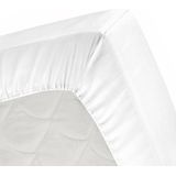 Cinderella Hoeslaken - Topper - Flanel - 2 Persoons - 180x200/210 cm - tot 15 cm  - Wit